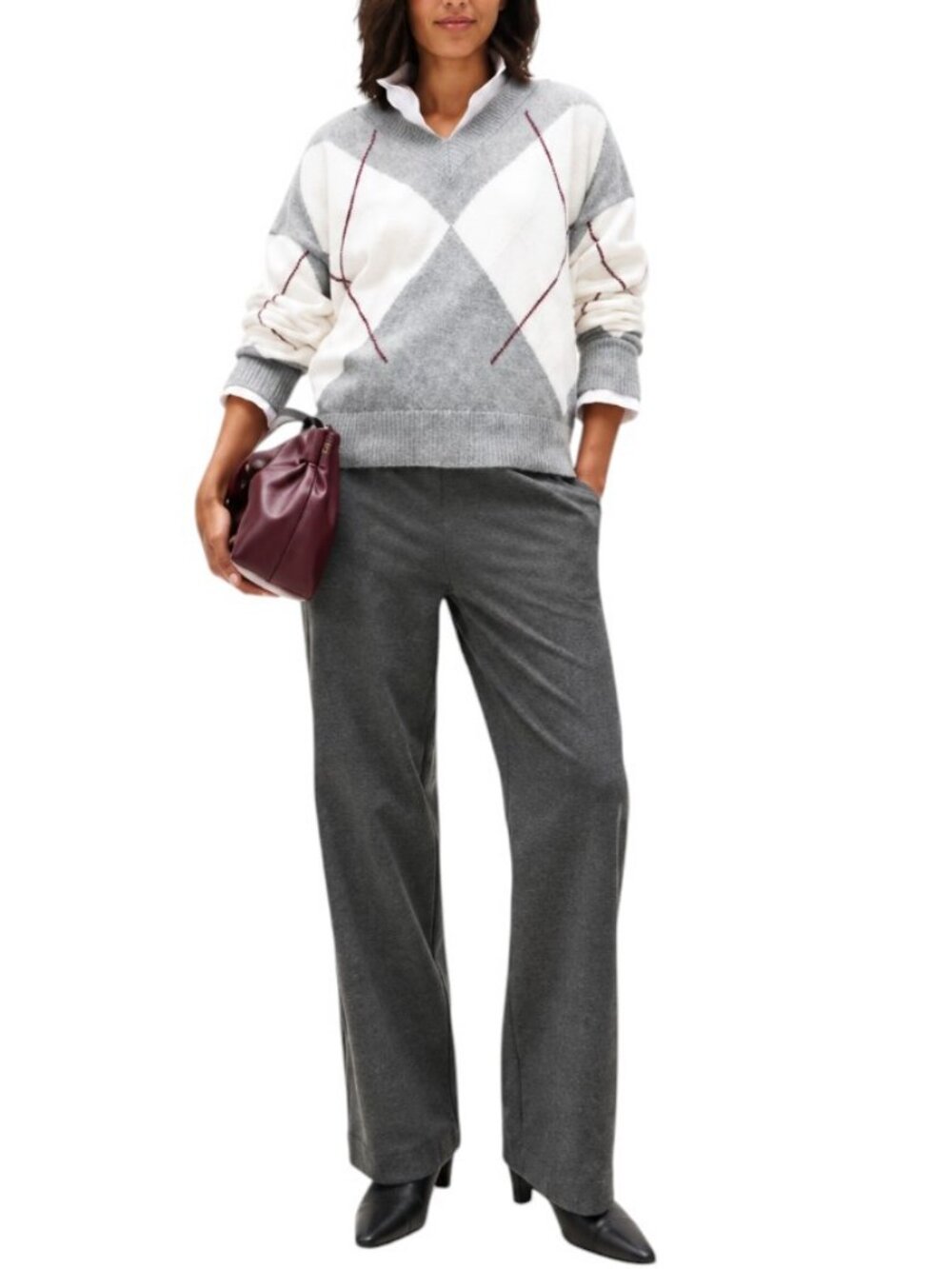 NWT TOMMY HILFIGER WOMEN'S STRETCH WIDE-LEG PANTS SIZE M